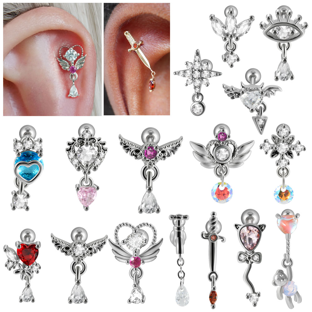 Body Jewelry Surgical Steel - 1 шт., угловые висячие серьги из
