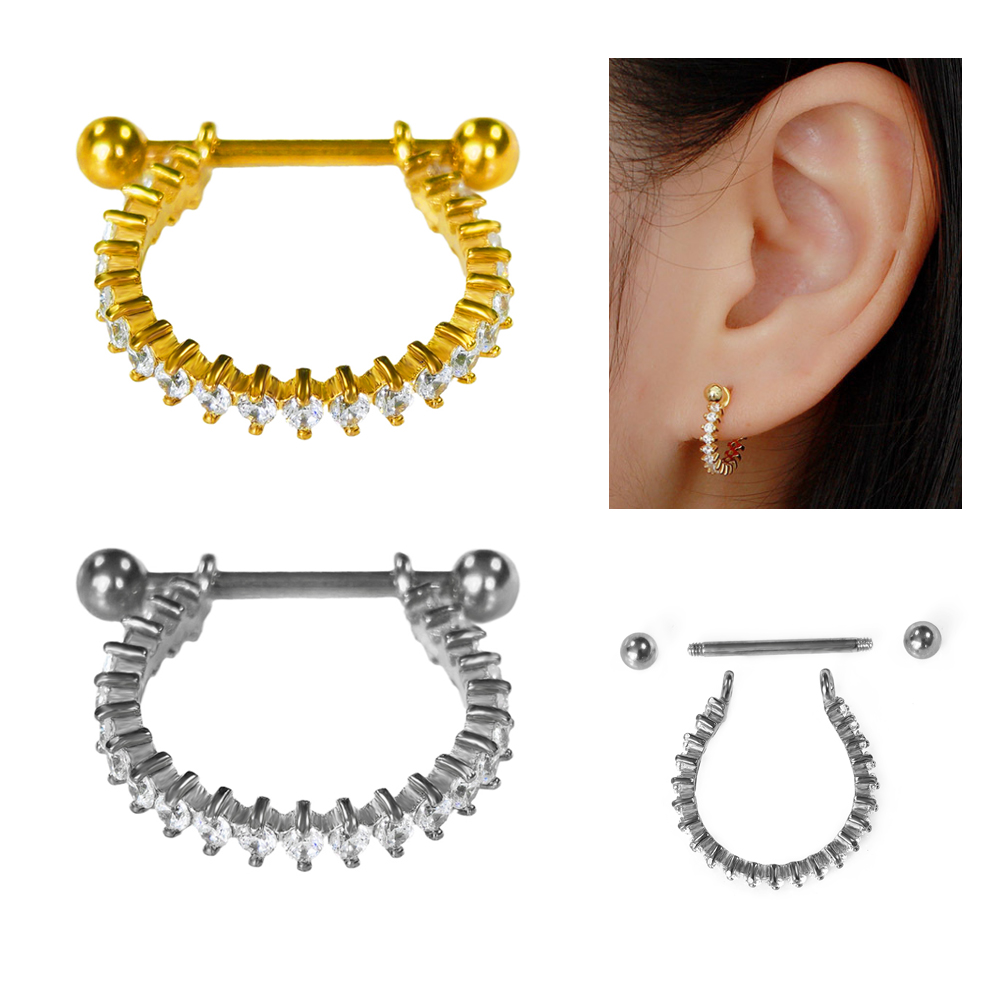 Conch Earring Hoop - Серьги-кольца из нержавеющей стали 316L с
