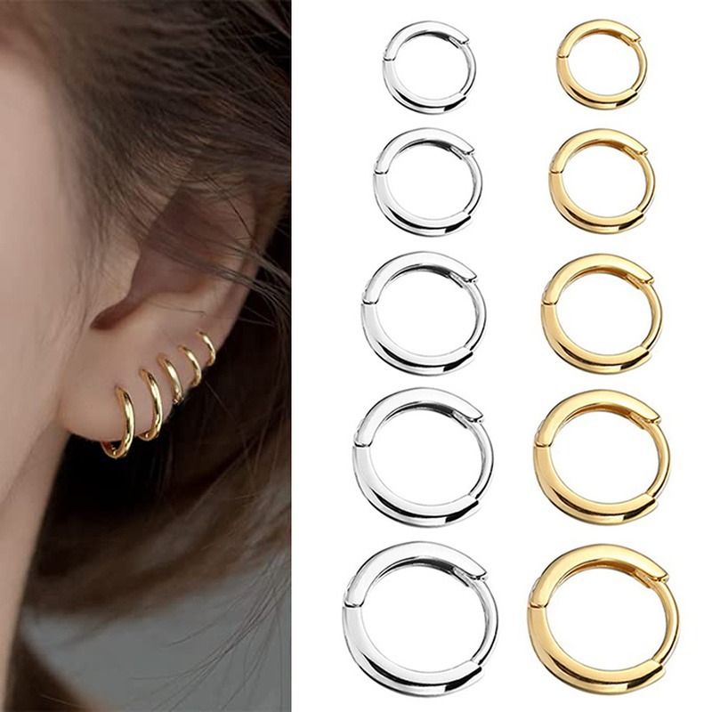 Conch Earring Hoop - 1 пара маленьких серег-колец из нержавеющей