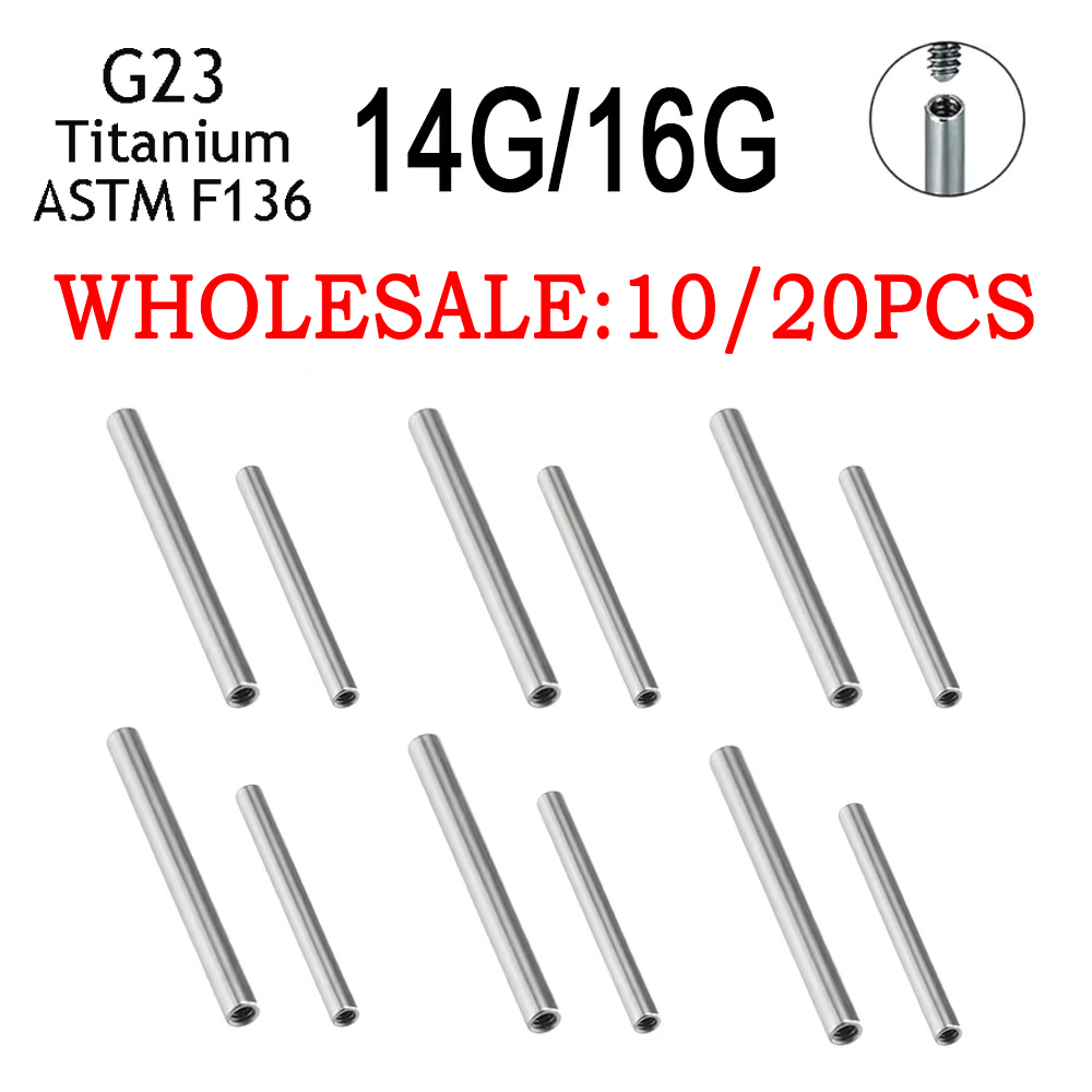 Body Jewelry Internally Threaded - 10 шт./лот ASTM F136 титан 14