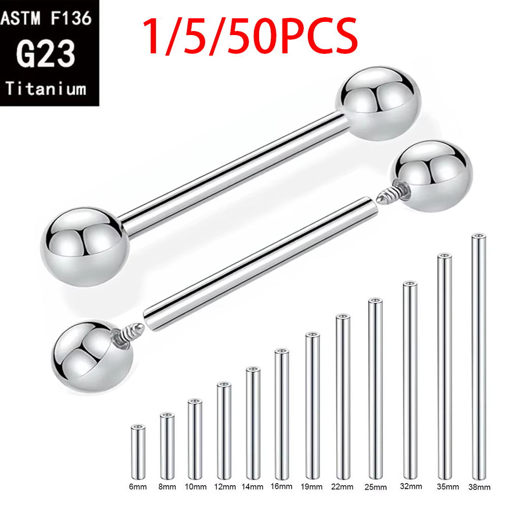 Body Jewelry Internally Threaded - 1/5/50 шт. ASTM F136 Титановые штанги