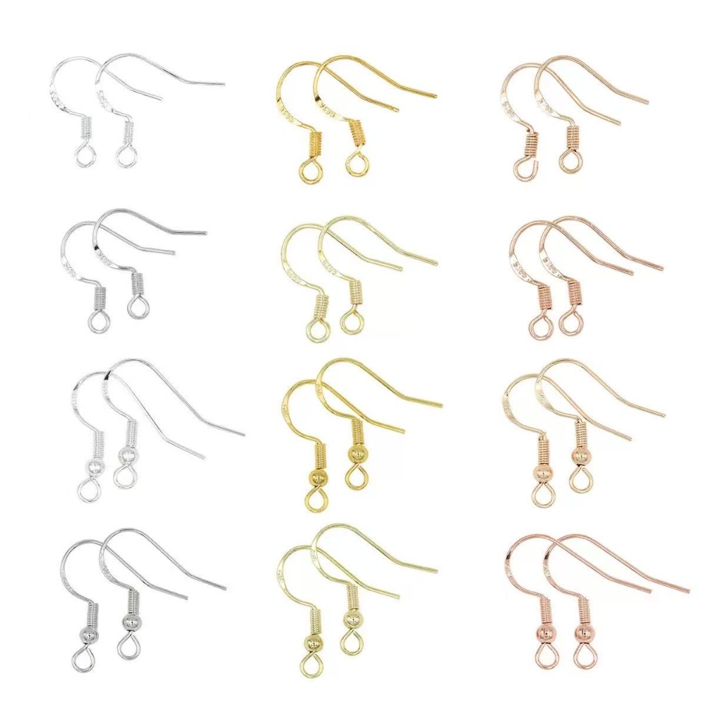 Body Jewelry Top - Позолоченные крючки для серег, 100 шт.,