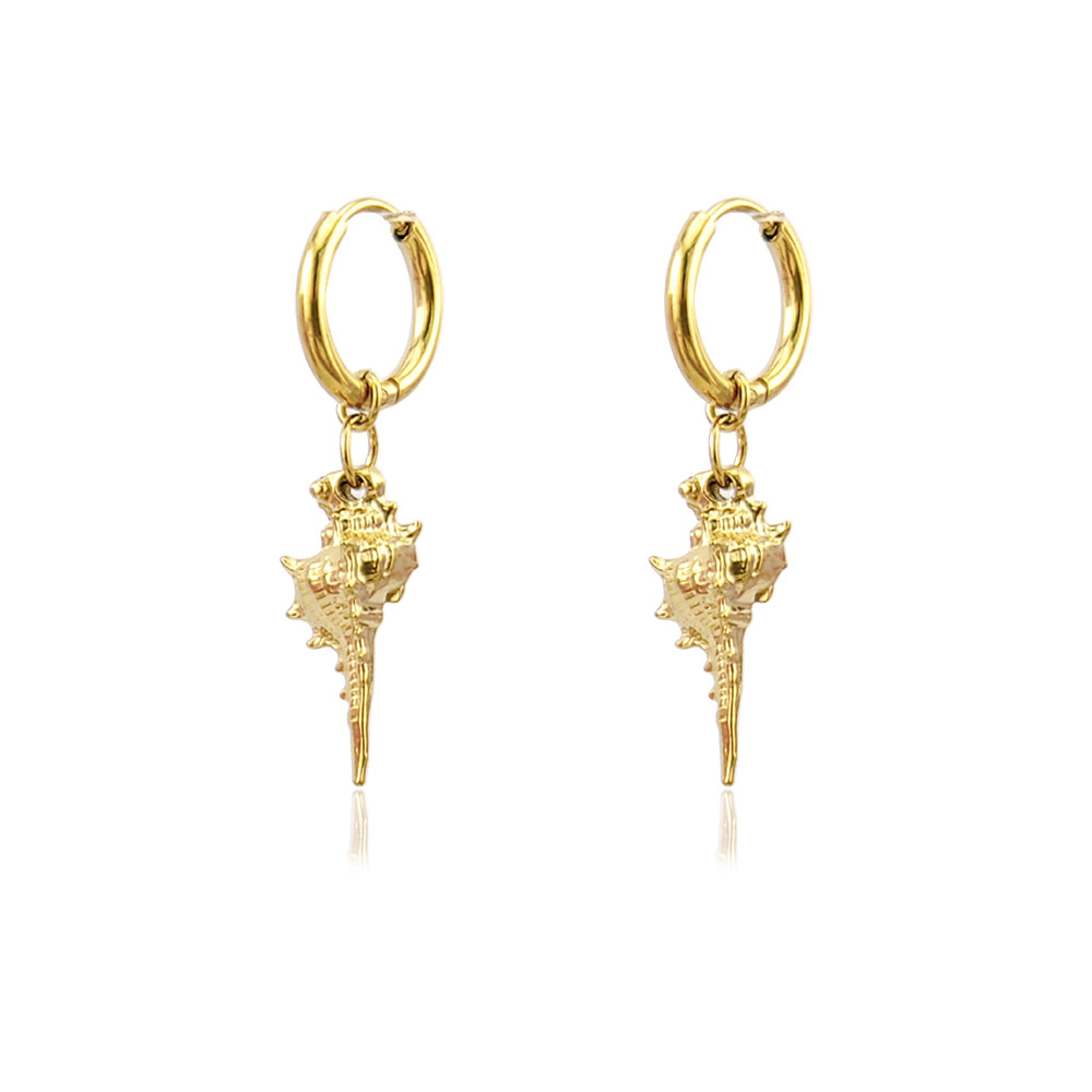 Conch Earring Hoop - Серьги HUIDANG, тренд 2021, серьги из