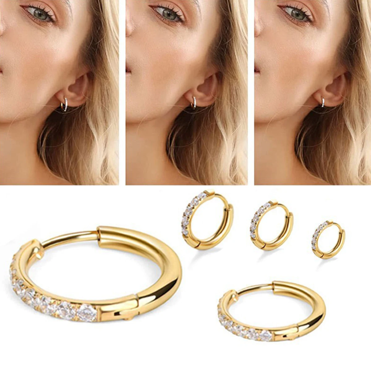 2 шт., серьги-кольца из нержав – обзор и цена Conch Earring Hoop