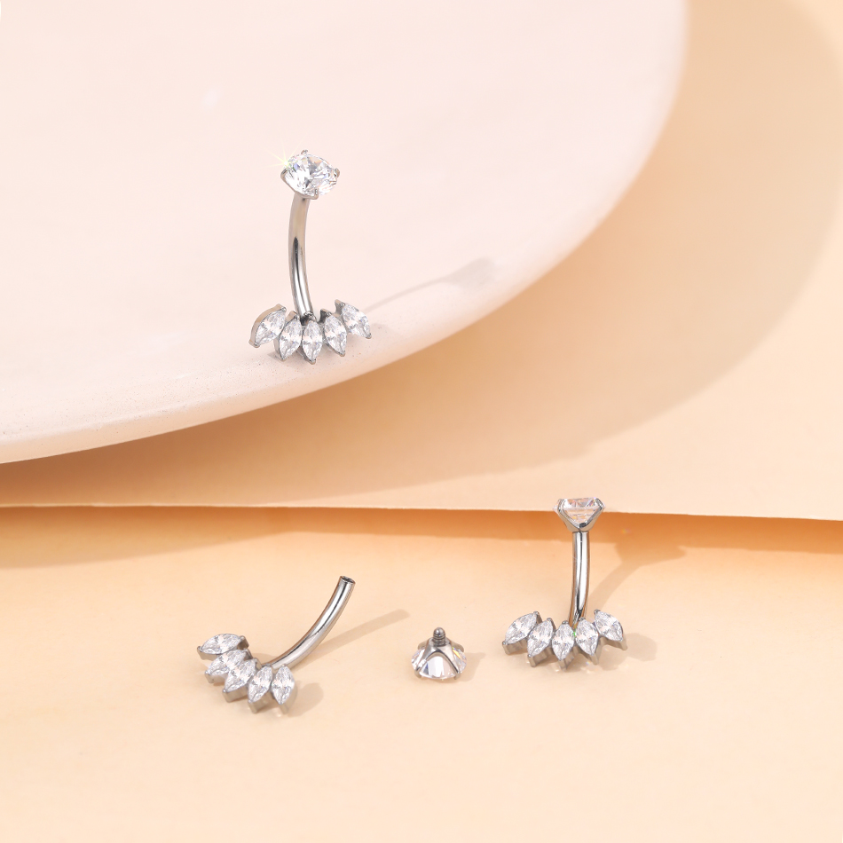 1 шт., титановое циркониевое к – обзор и цена Body Jewelry Internally Threaded