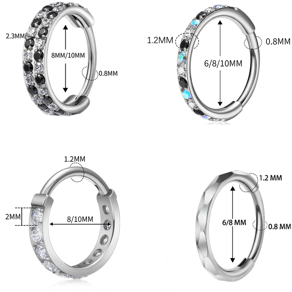 Титановое кольцо-клипса G23 с  – обзор и цена Conch Earring Hoop