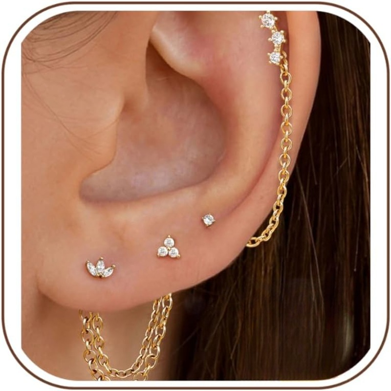 Набор серег-гвоздиков Bobisty  – обзор и цена Conch Earring Hoop
