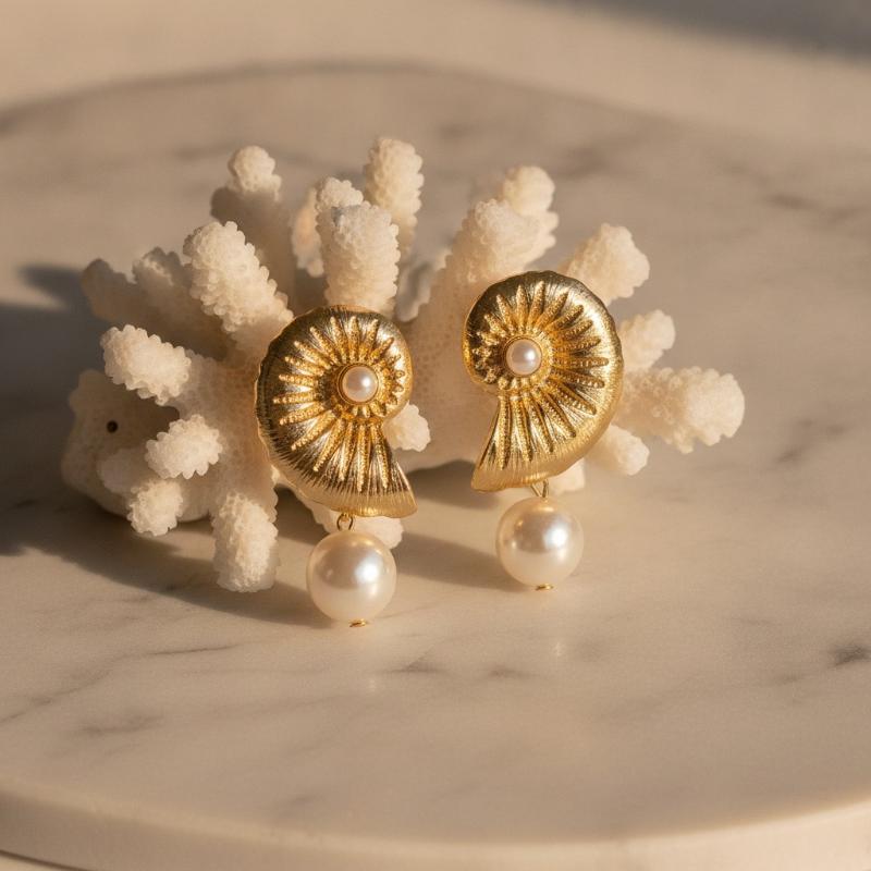 2 пары серег с имитацией жемчу – обзор и цена Conch Earring Hoop
