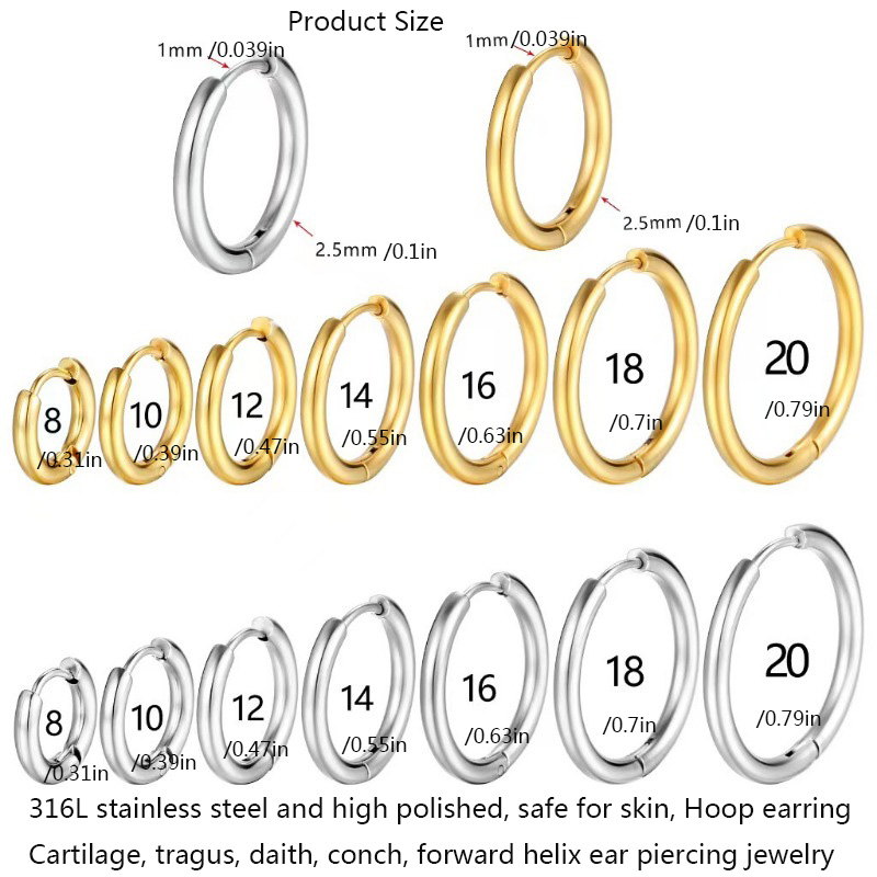 1 пара маленьких серег-колец и – обзор и цена Conch Earring Hoop