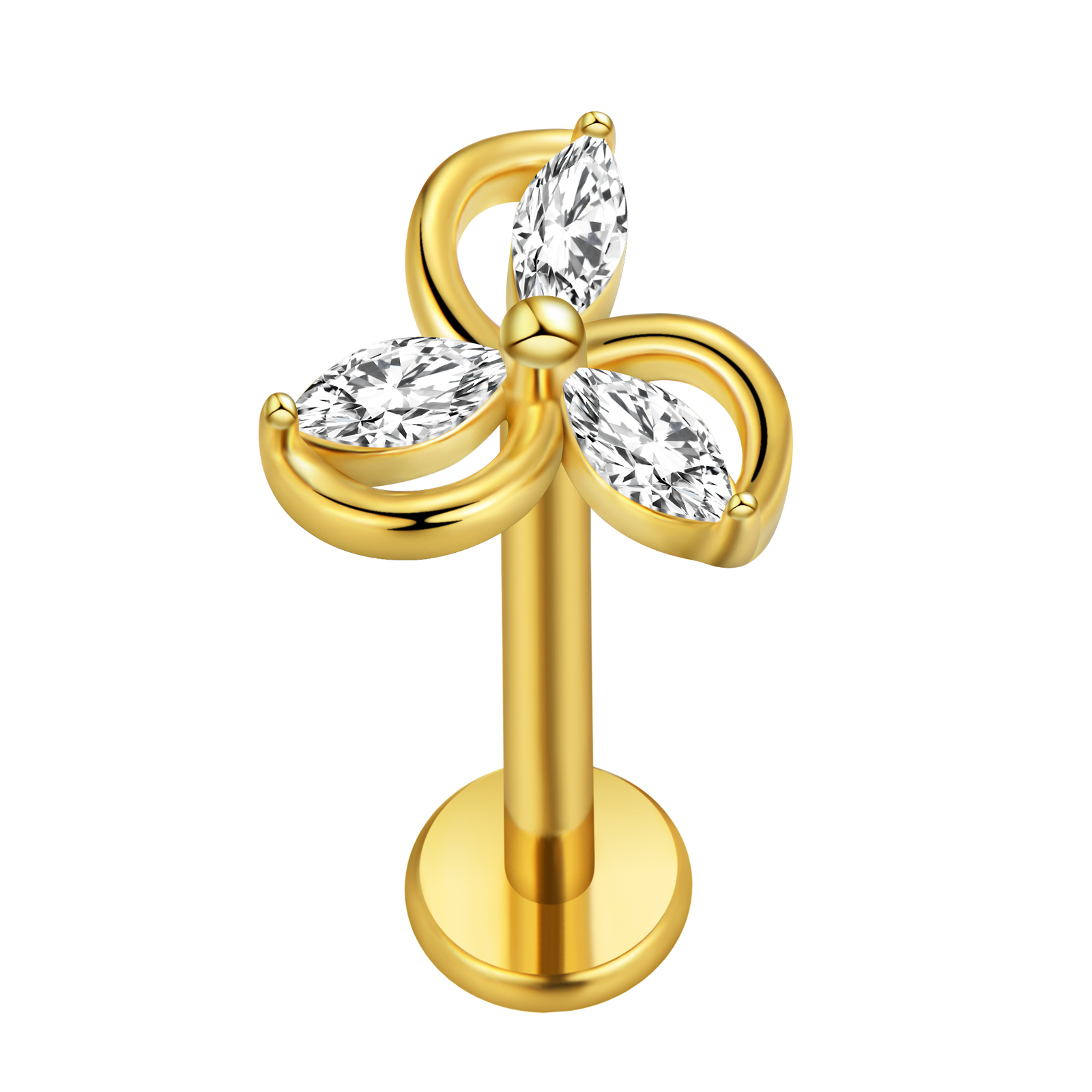 Кленовый лист, губная серьга,  – обзор и цена Body Jewelry Surgical Steel