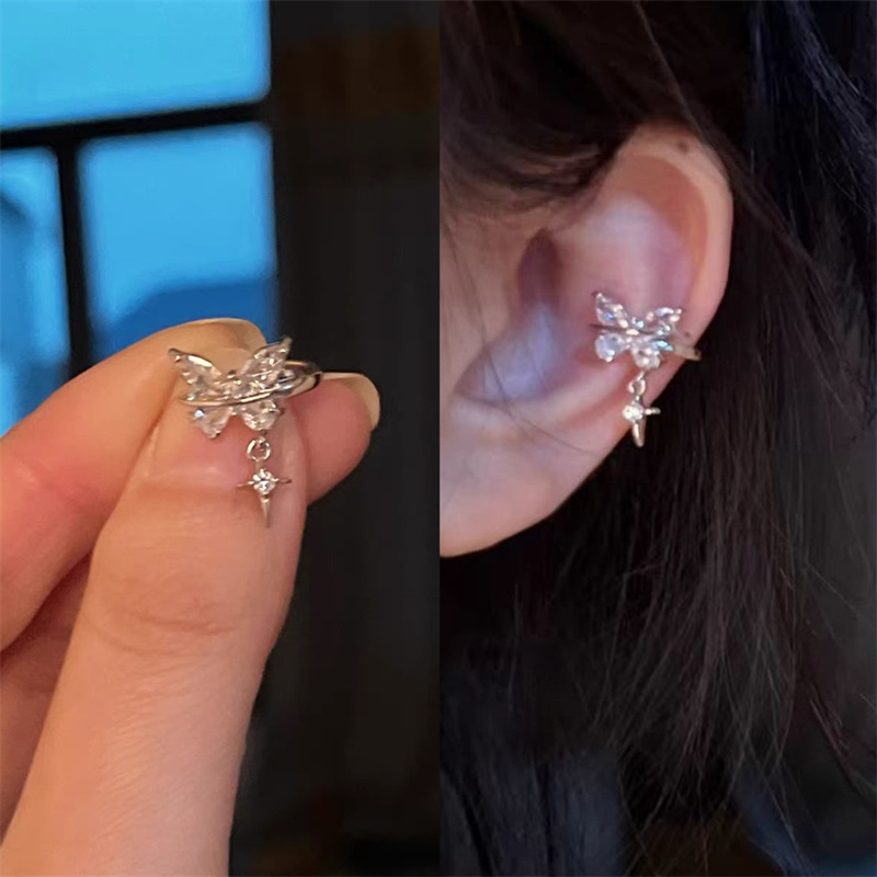 1 шт., серебряный цвет, бабочк – обзор и цена Conch Earring Hoop