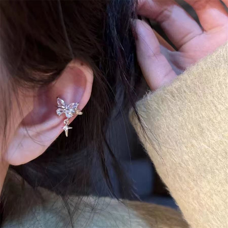 1 шт., серебряный цвет, бабочк – обзор и цена Conch Earring Hoop