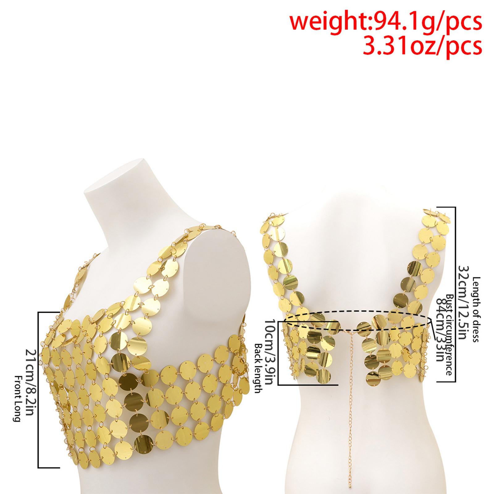 Блестящие топы-жилетки с пайет – обзор и цена Body Jewelry Vest