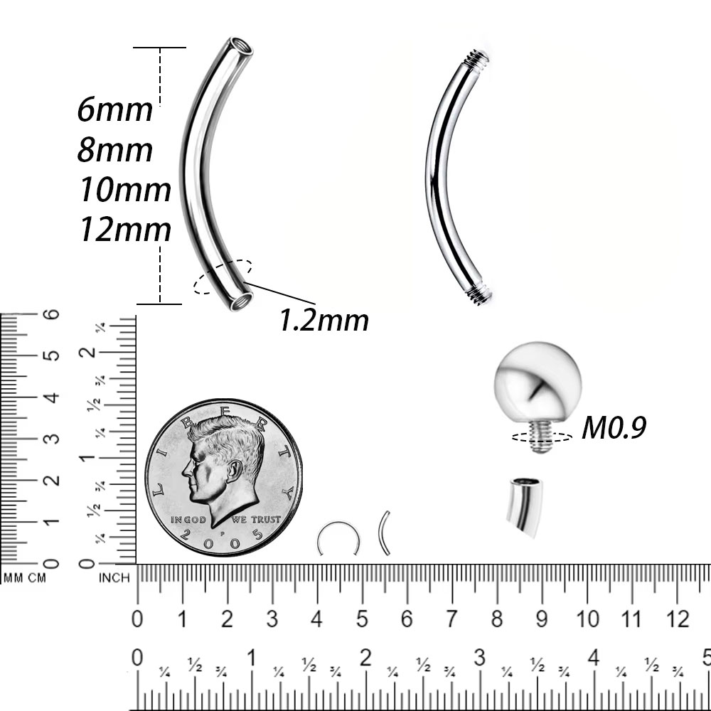 Оптовая продажа, 5/10/50 шт.,  – обзор и цена Body Jewelry Internally Threaded