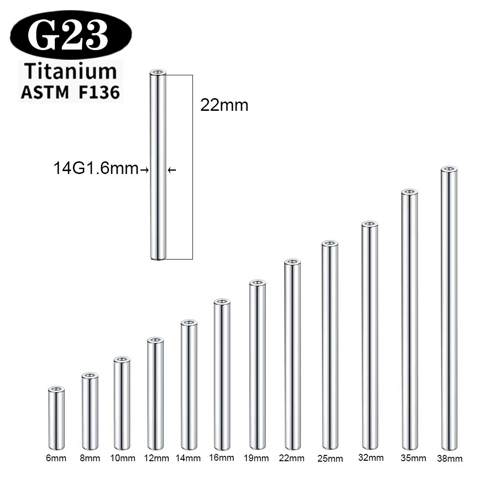 1/5/50 шт. ASTM F136 Титановые – обзор и цена Body Jewelry Internally Threaded