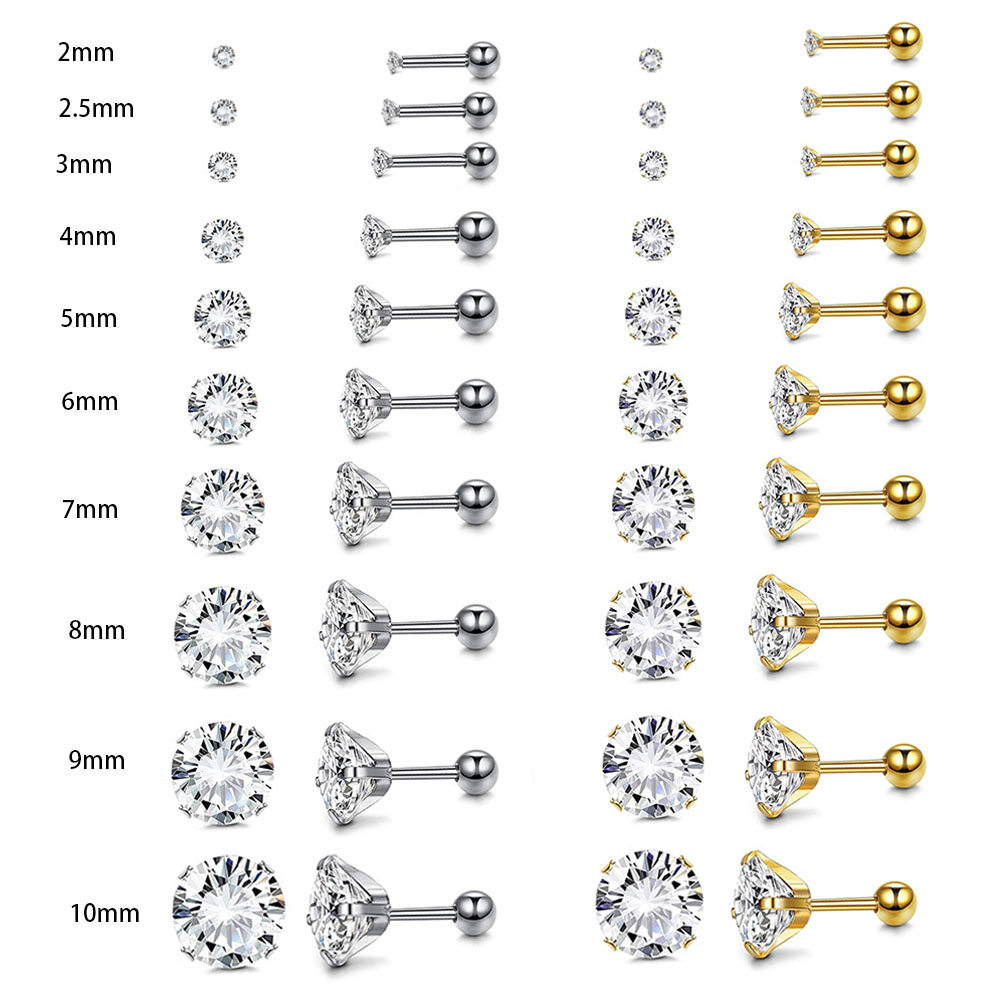 1 пара, женские серьги-гвоздик – обзор и цена Body Jewelry Surgical Steel