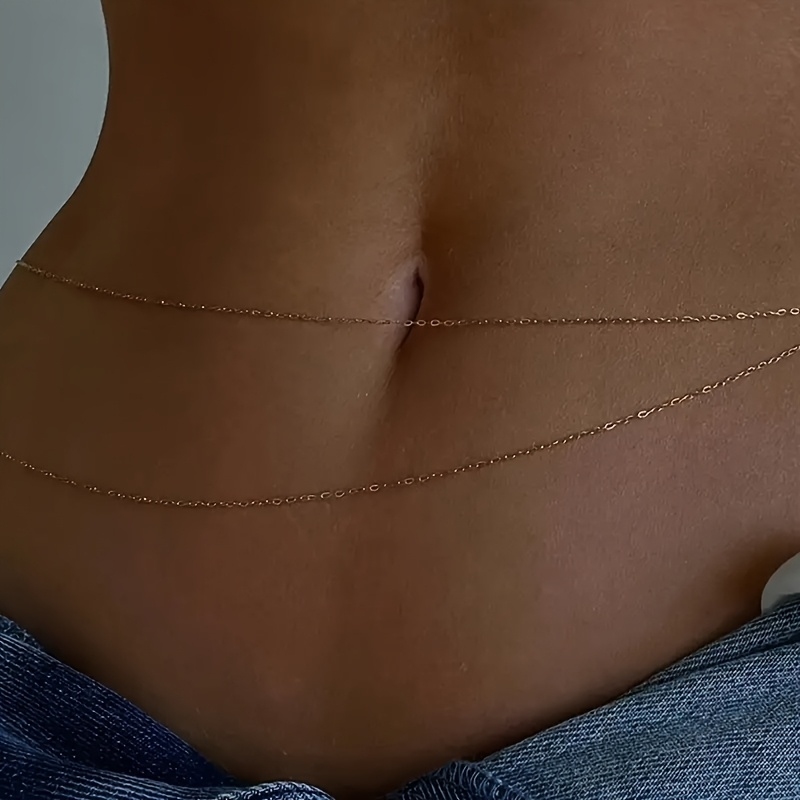 Двухслойный золотой металличес – обзор и цена Body Jewelry Chain