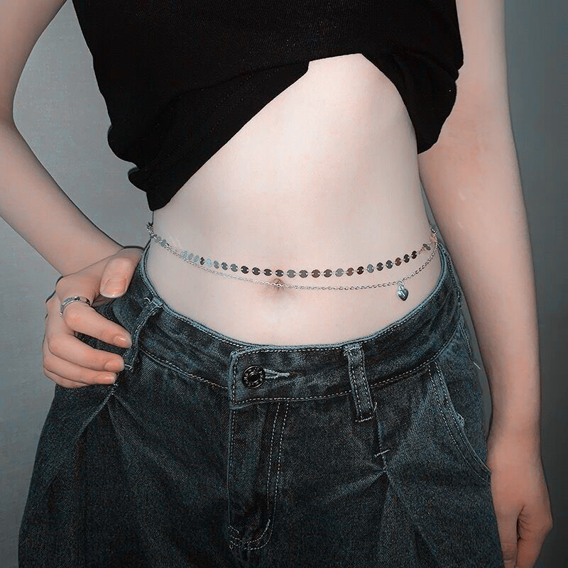 Модная простая двухслойная цеп – обзор и цена Body Jewelry Chain