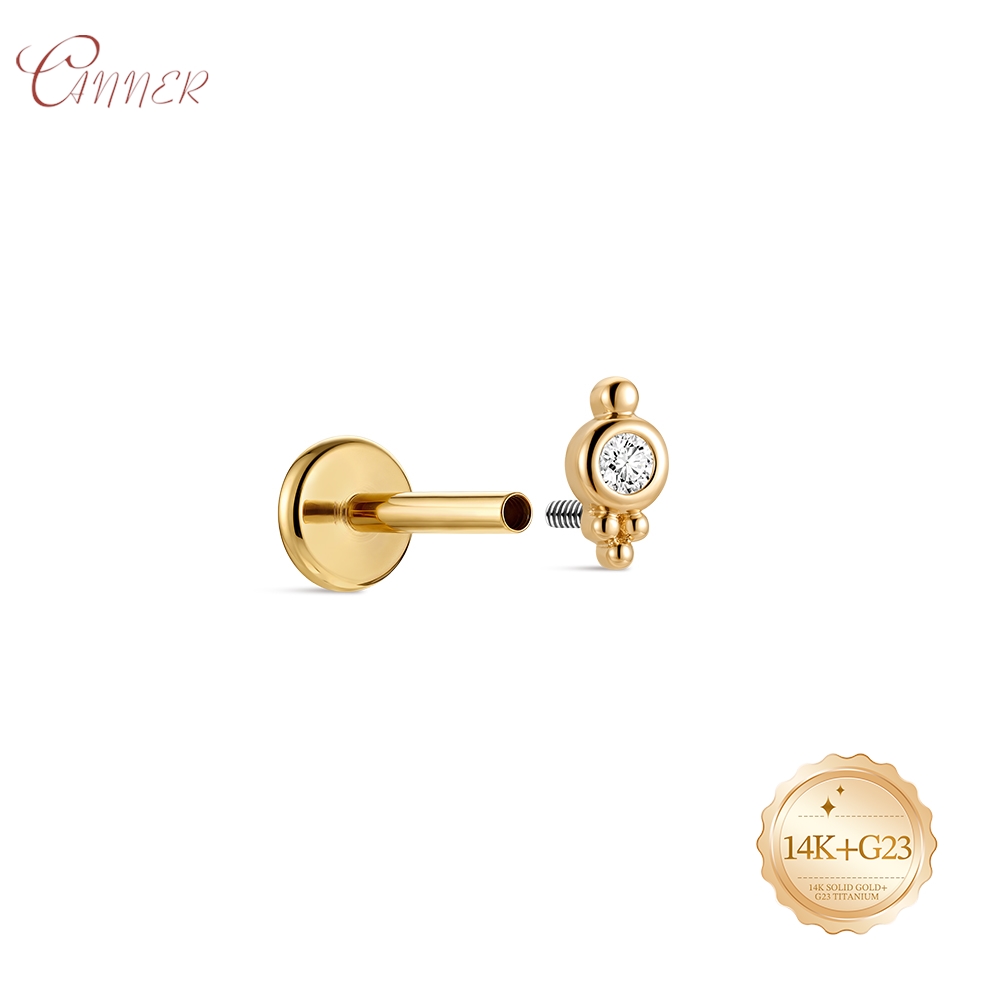 Серьга-кольцо CANNER из цельно – обзор и цена Body Jewelry Internally Threaded